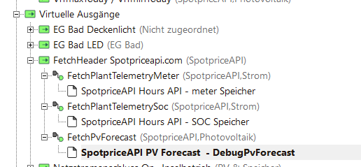 Virtual Outputs: FetchHeader with several commands